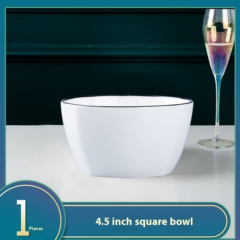 Ceramic Bowl Dish Household Minimalist Tableware