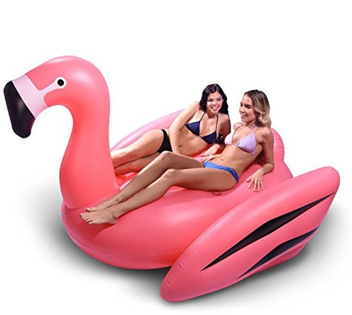 Environmental protection thickening 190CM with cup holder cup hole rope buckle inflatable flamingo powder swan floating row mount
