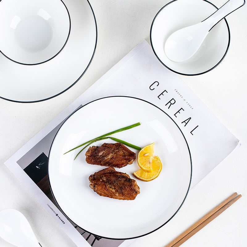 Ceramic Bowl Dish Household Minimalist Tableware