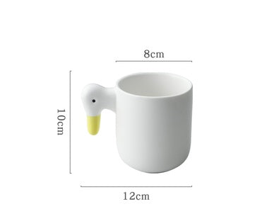 Add A Little Le Creative Duckling Ceramic Bowl Cute Duck Coffee Cup Kettle Mug Dessert Bowl One-Person Tableware
