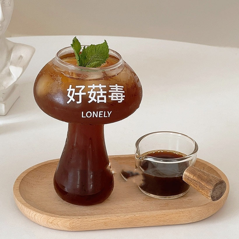 Creative Funny Internet Celebrity Water Cup Printed Mushroom Cup Glass Cup