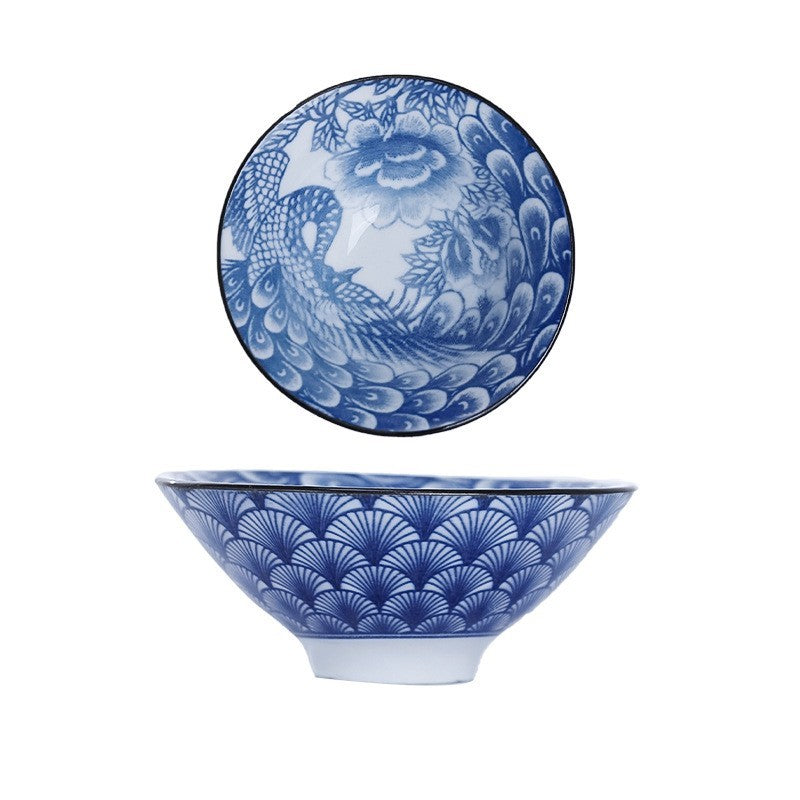Ceramic Kung Fu Tea Cup Japanese Blue And White Porcelain