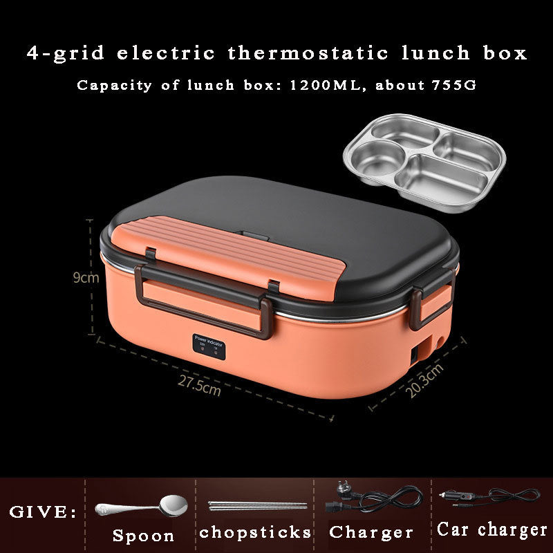 Home Plug-in Self-heating Compartment Lunch Box