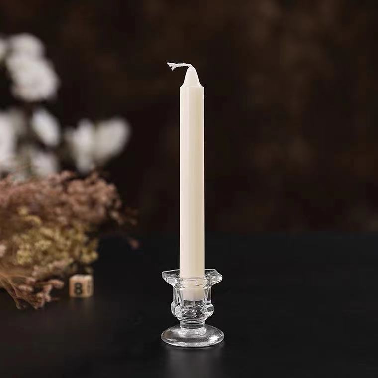 Glass Candlestick Home Pole Candle Base Romantic Dining Table