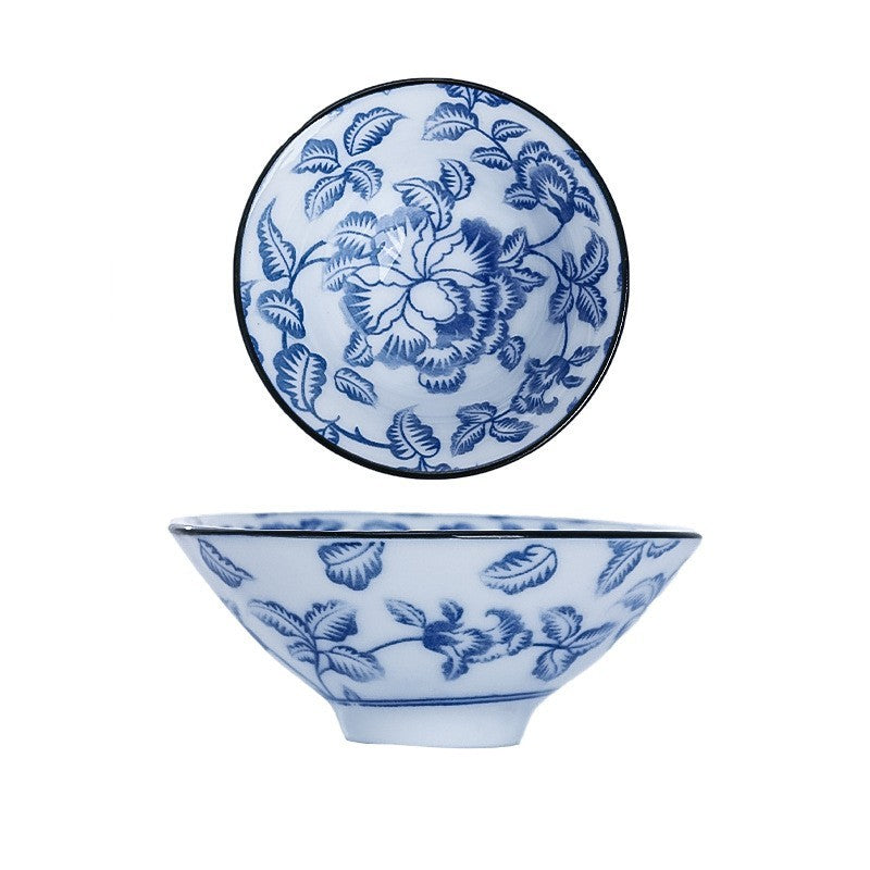 Ceramic Kung Fu Tea Cup Japanese Blue And White Porcelain