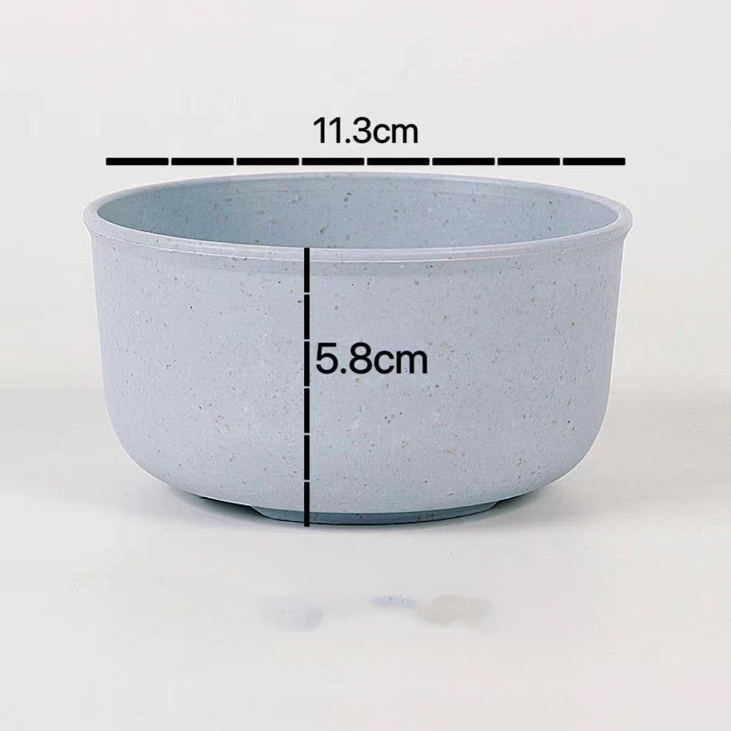 Anti scalding plastic bowl with wheat straw