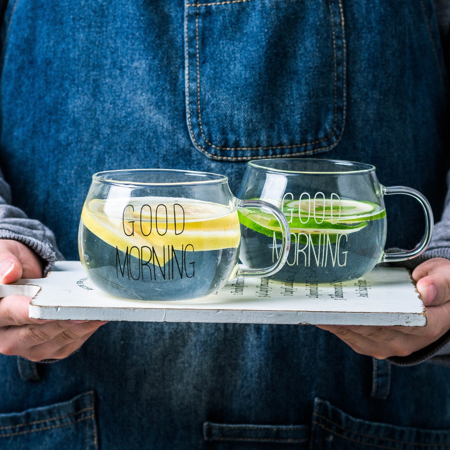 Pyrex Glass With Put Milk Breakfast Cup