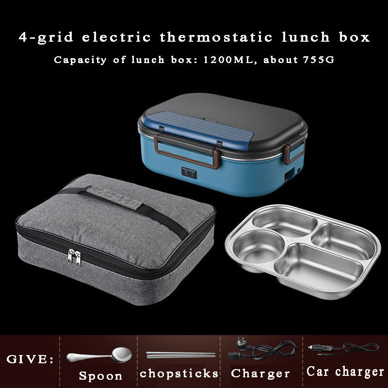 Home Plug-in Self-heating Compartment Lunch Box