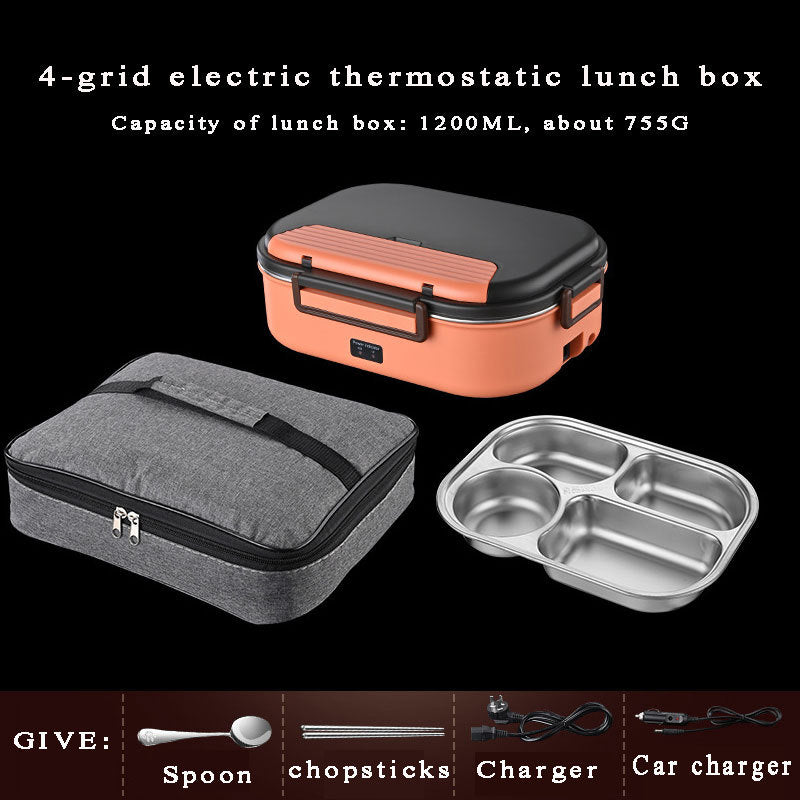 Home Plug-in Self-heating Compartment Lunch Box