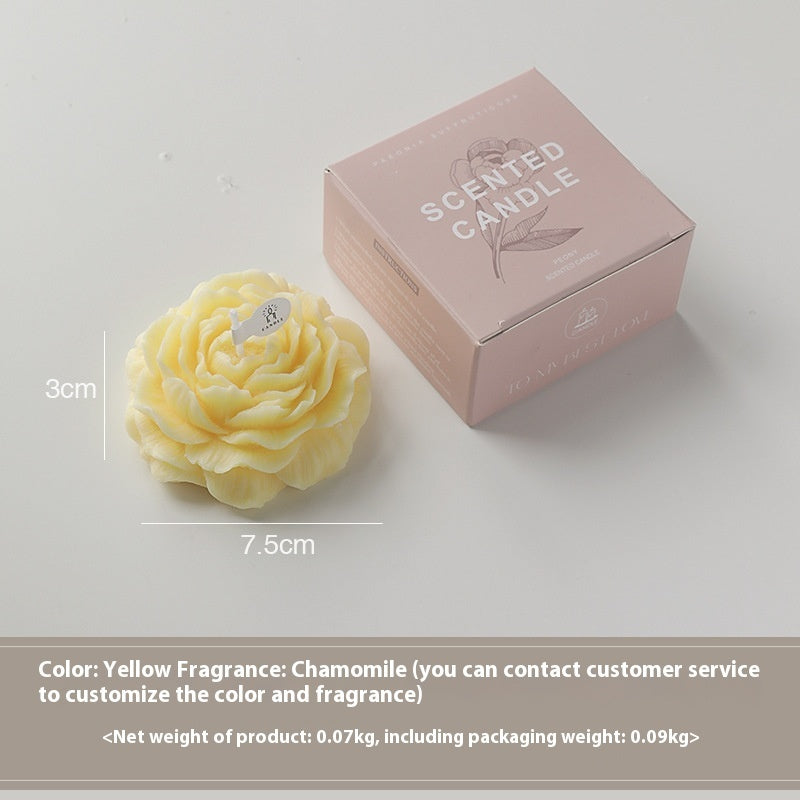 Hand Gift Peony Flower Shape Candle Ornaments