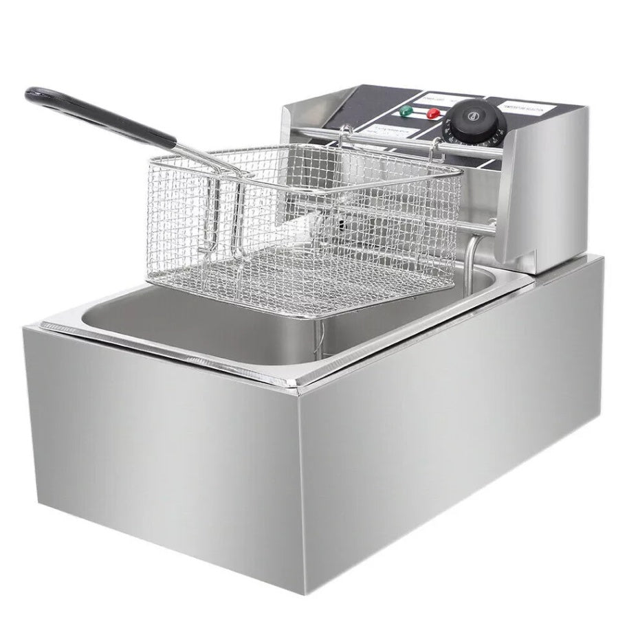 Commercial 10L Fast Electric Deep Fryer Fat Chip Single Tank Stainless Steel UK