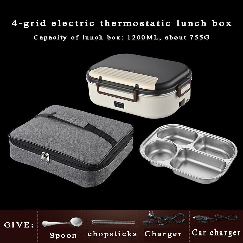 Home Plug-in Self-heating Compartment Lunch Box
