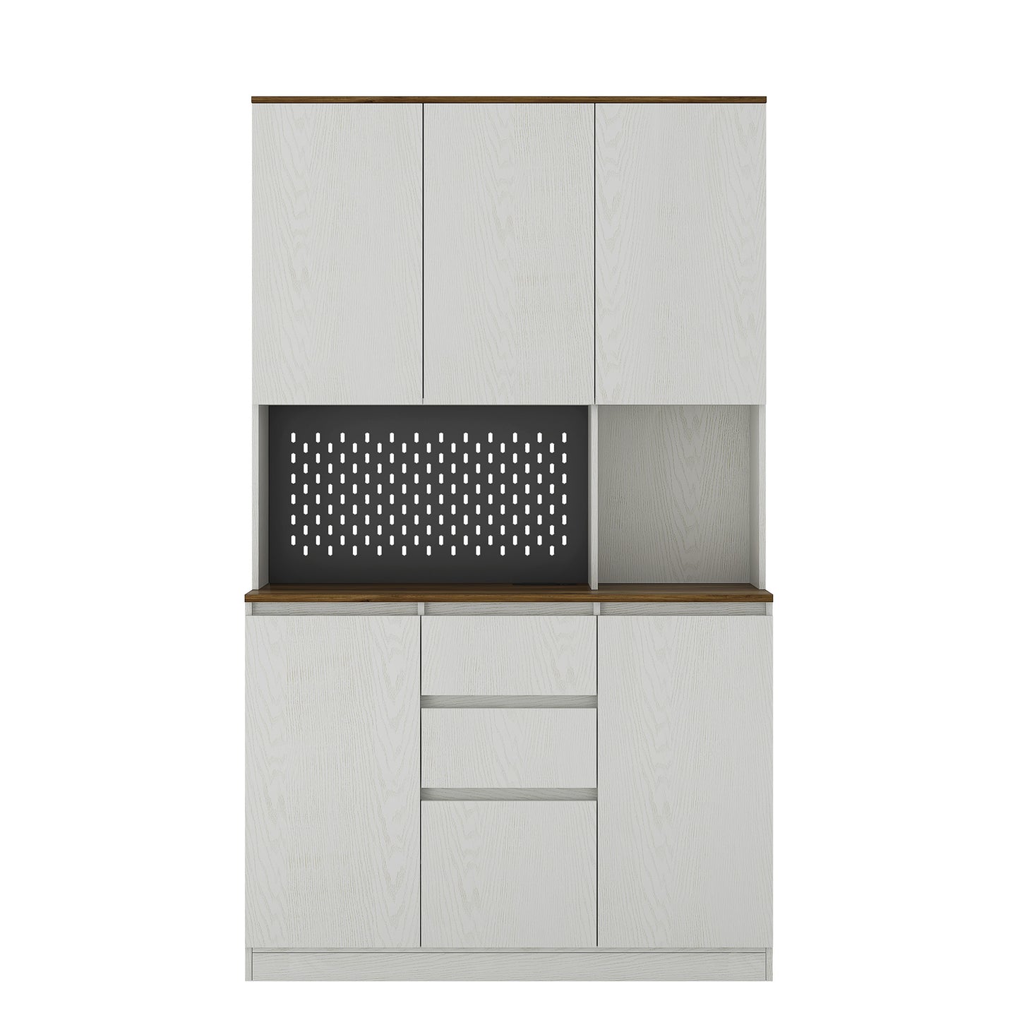 Kitchen Pantry Cabinet With Charging Station,Freestanding Buffet Cupboards Sideboard With Drawer,with LED Lights,Modern Pantry Cabinet With Microwave Stand For Kitchen,Living Room,Dinning Room
