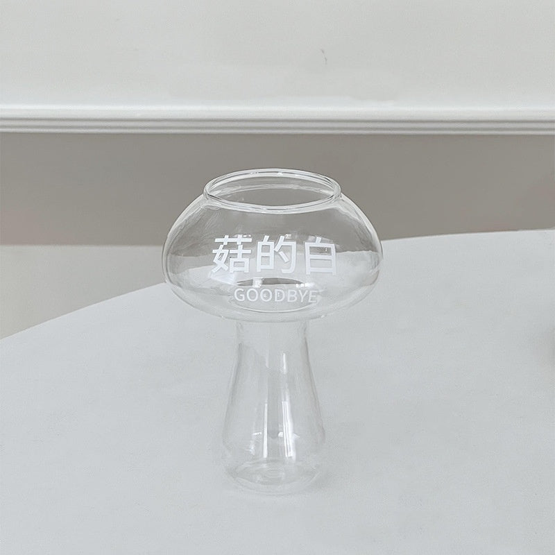 Creative Funny Internet Celebrity Water Cup Printed Mushroom Cup Glass Cup
