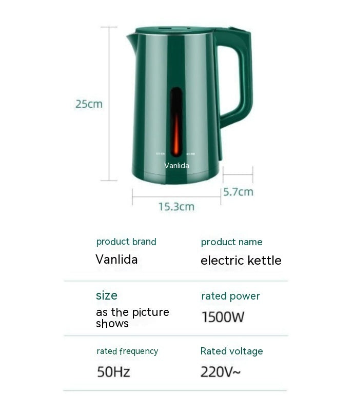 Malata Electric Kettle Stainless Steel Electric Water Pot Dormitory Household Durable Insulation