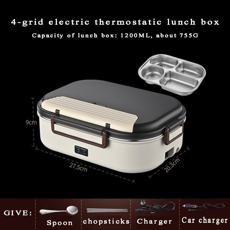 Home Plug-in Self-heating Compartment Lunch Box