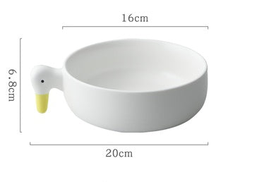 Add A Little Le Creative Duckling Ceramic Bowl Cute Duck Coffee Cup Kettle Mug Dessert Bowl One-Person Tableware