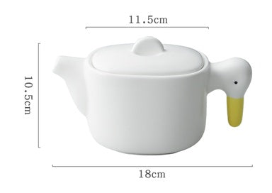 Add A Little Le Creative Duckling Ceramic Bowl Cute Duck Coffee Cup Kettle Mug Dessert Bowl One-Person Tableware