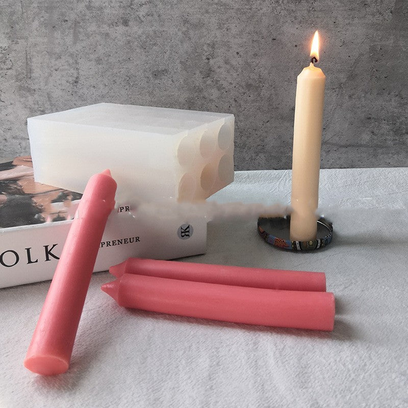 Mini Tapered Candle Long Pole Cylindrical Silicone Mold