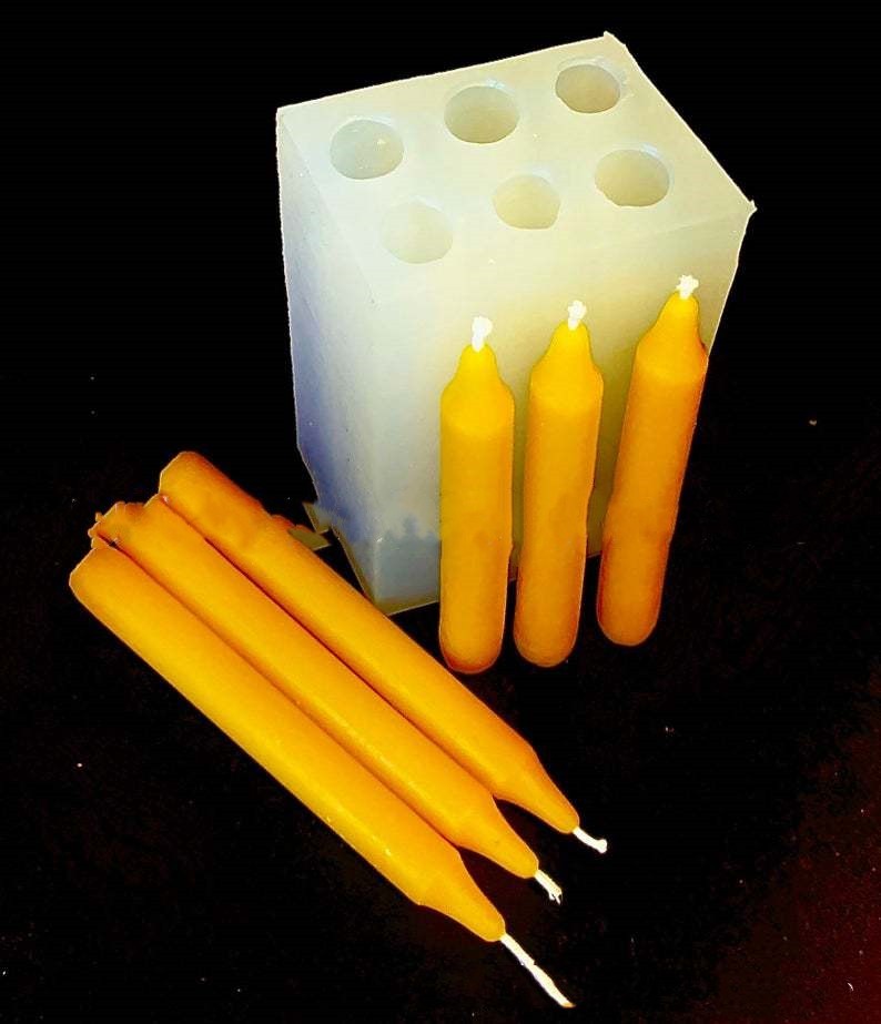 Mini Tapered Candle Long Pole Cylindrical Silicone Mold