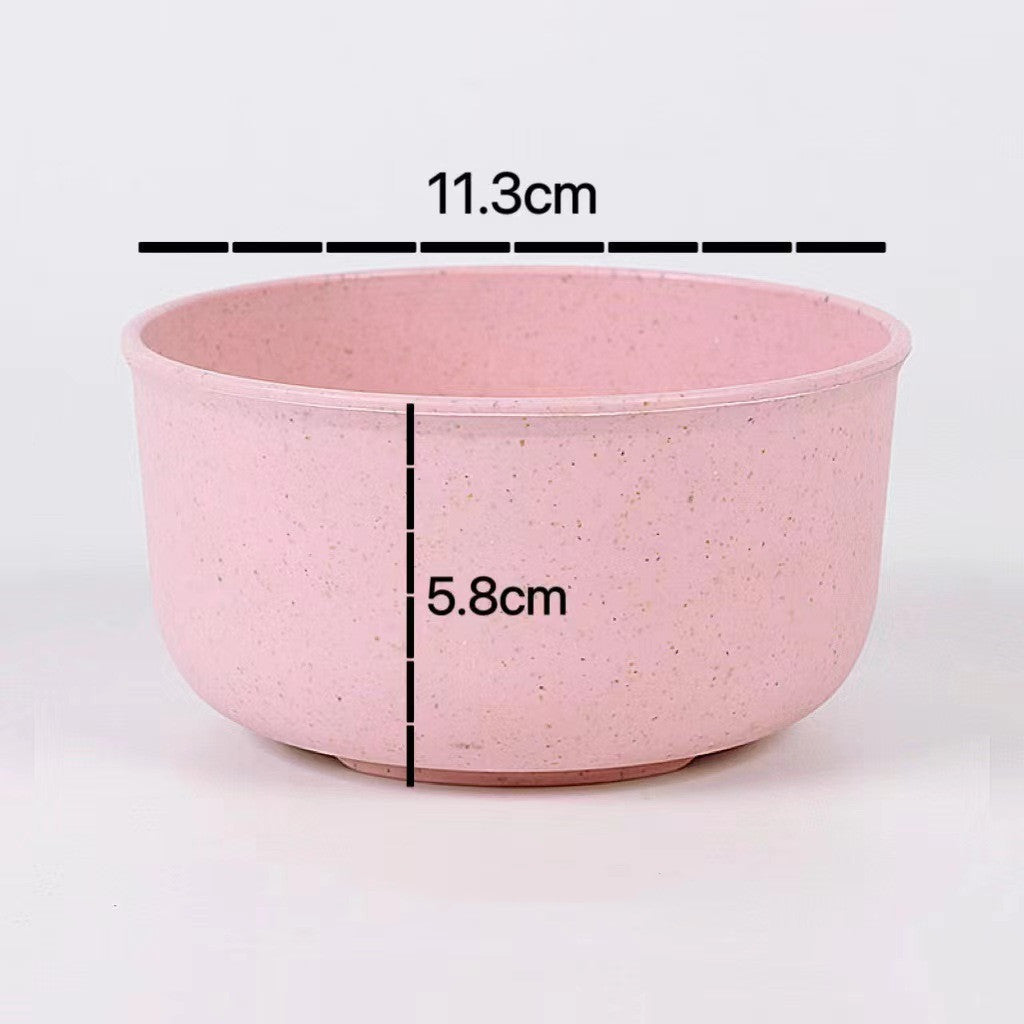 Anti scalding plastic bowl with wheat straw
