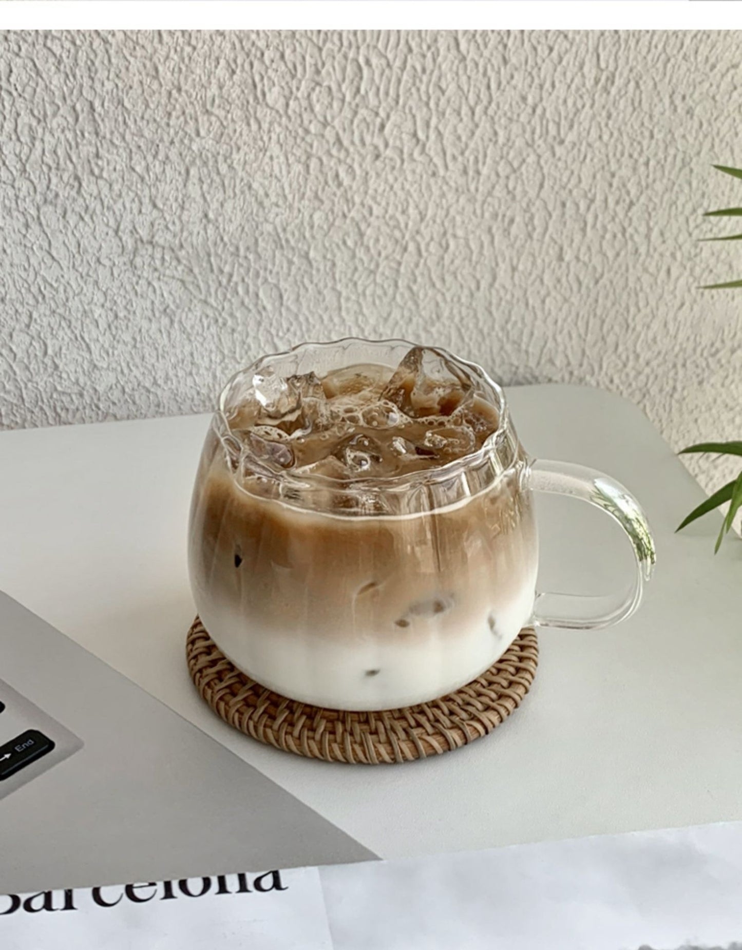 Office Borosilicate Household Girl Milk Breakfast Glass Coffee Cup With Handle
