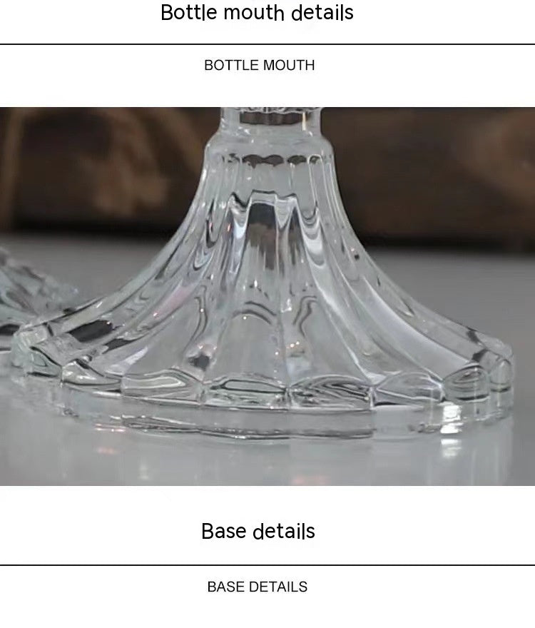 Glass Candlestick Home Pole Candle Base Romantic Dining Table