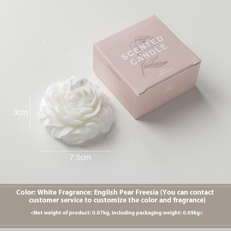 Hand Gift Peony Flower Shape Candle Ornaments