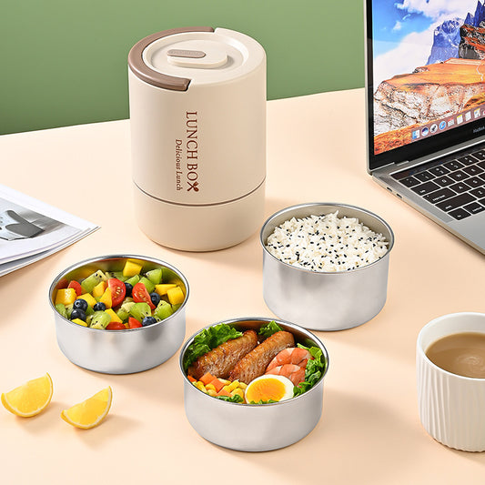 Simple 304 Stainless Steel Insulated Lunch Box Large Capacity