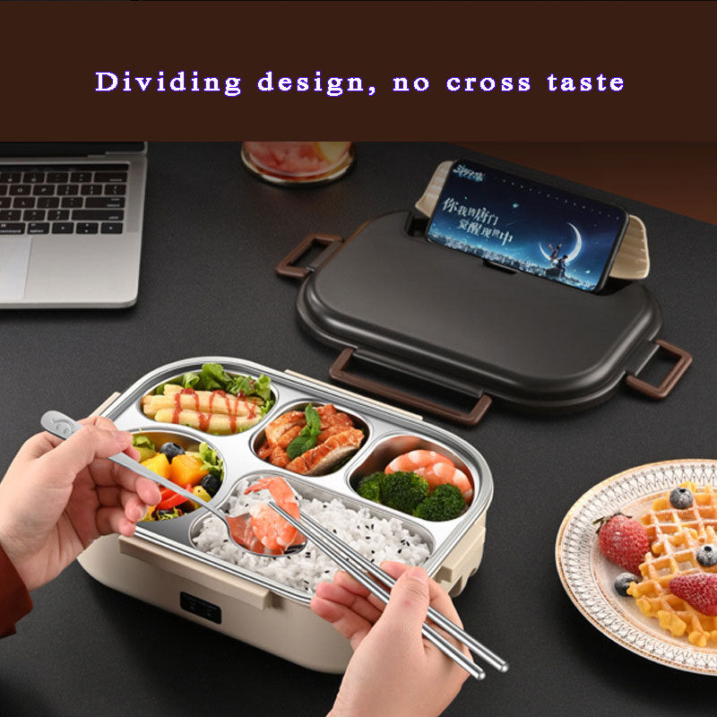 Home Plug-in Self-heating Compartment Lunch Box