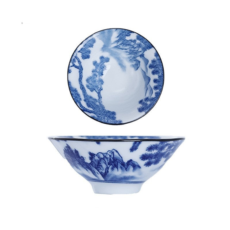 Ceramic Kung Fu Tea Cup Japanese Blue And White Porcelain