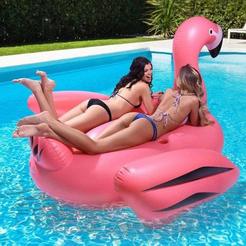 Environmental protection thickening 190CM with cup holder cup hole rope buckle inflatable flamingo powder swan floating row mount