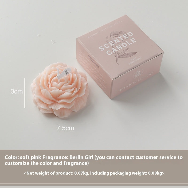 Hand Gift Peony Flower Shape Candle Ornaments