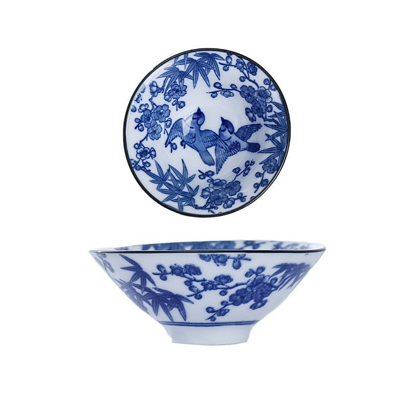 Ceramic Kung Fu Tea Cup Japanese Blue And White Porcelain