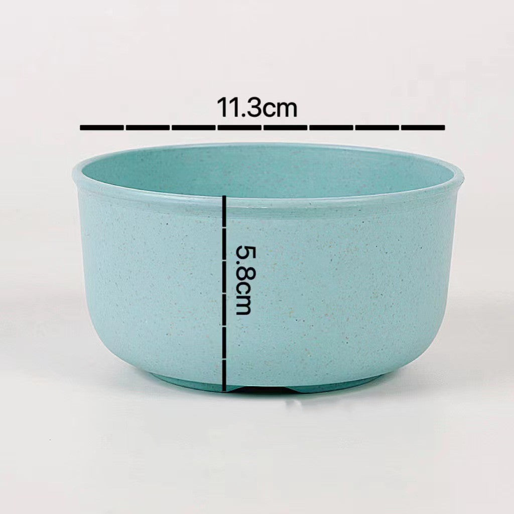 Anti scalding plastic bowl with wheat straw