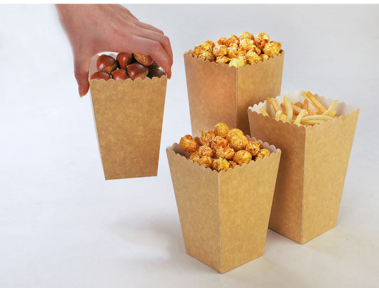 Kraft Paper Popcorn Packaging Box