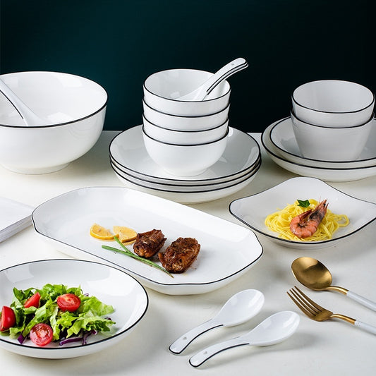 Ceramic Bowl Dish Household Minimalist Tableware