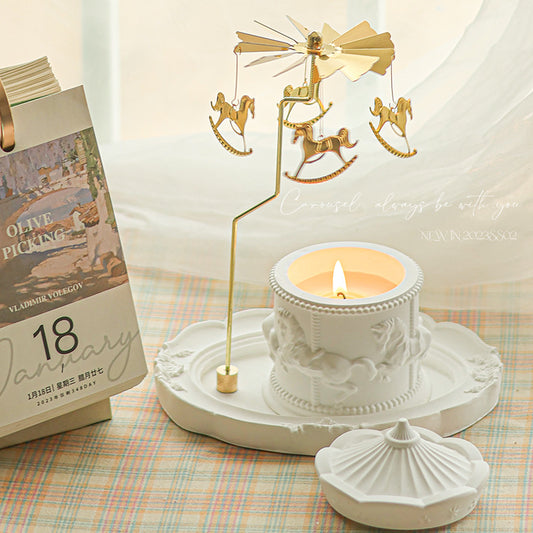 Home Long Lasting Carousel Aromatherapy Candle