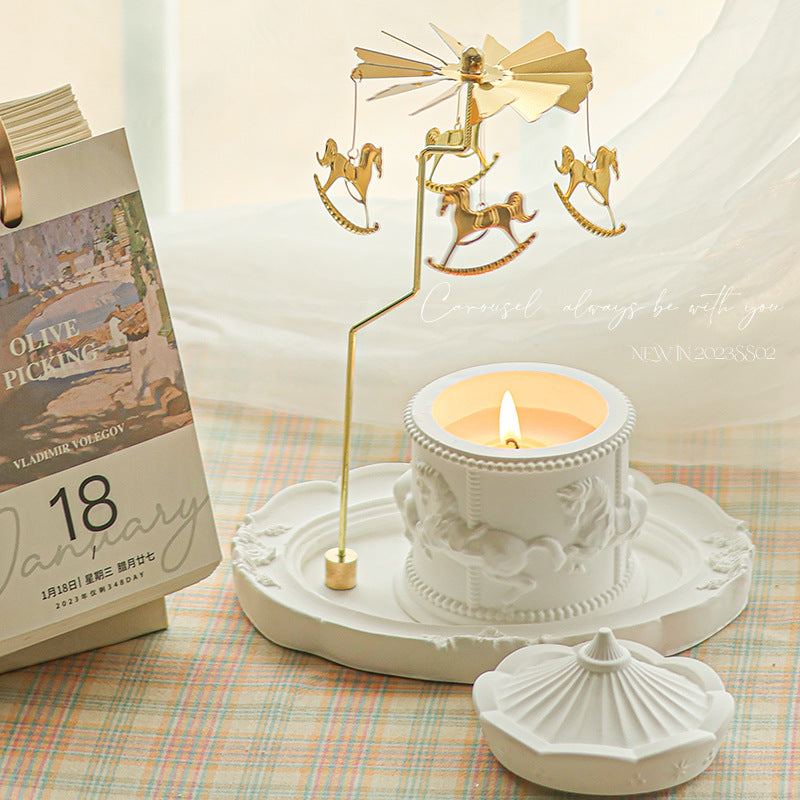Home Long Lasting Carousel Aromatherapy Candle