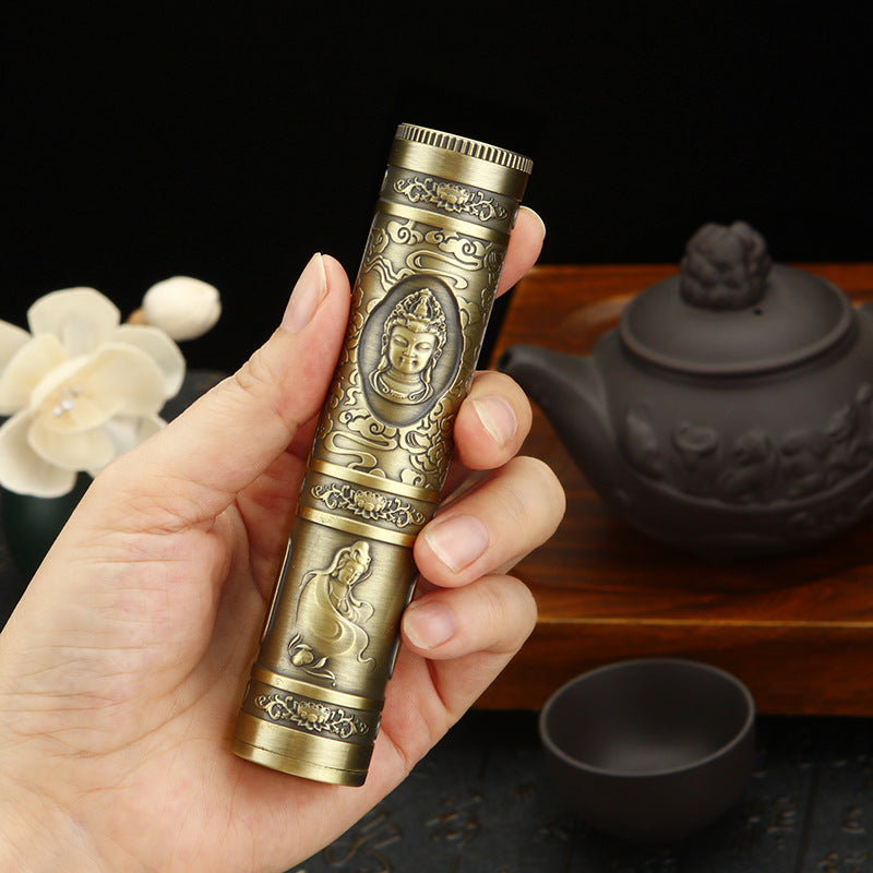Go Out Portable Incense Burner Incense Holder Dual-use Package Joss Stick Barrel
