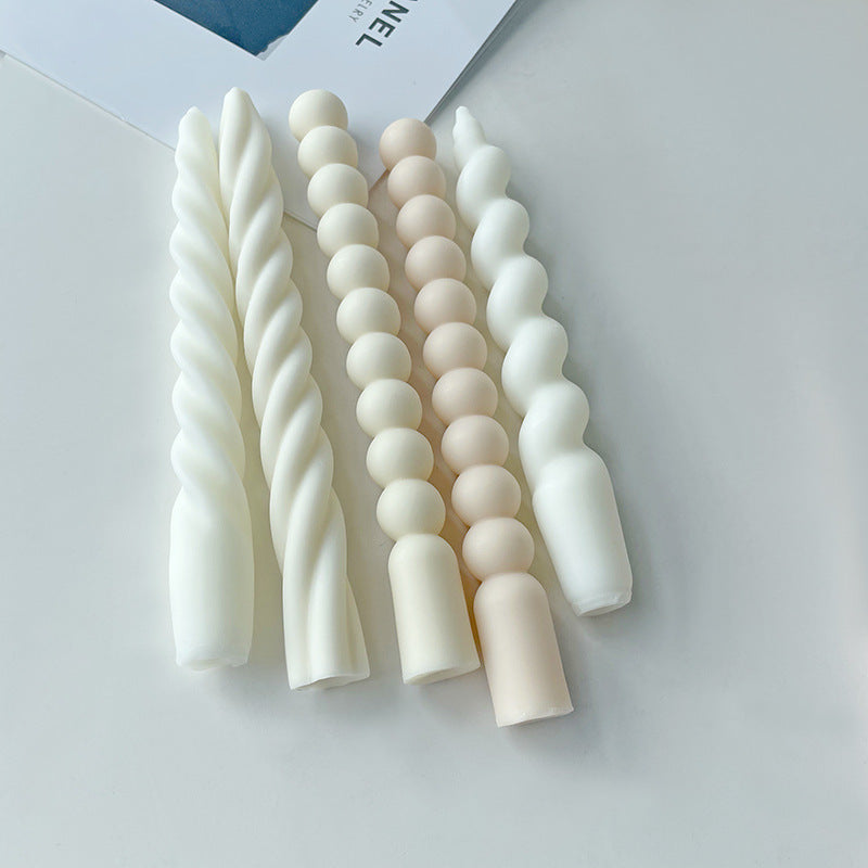 Thread Long Brush Holder Aromatherapy Candle Silicone Mold