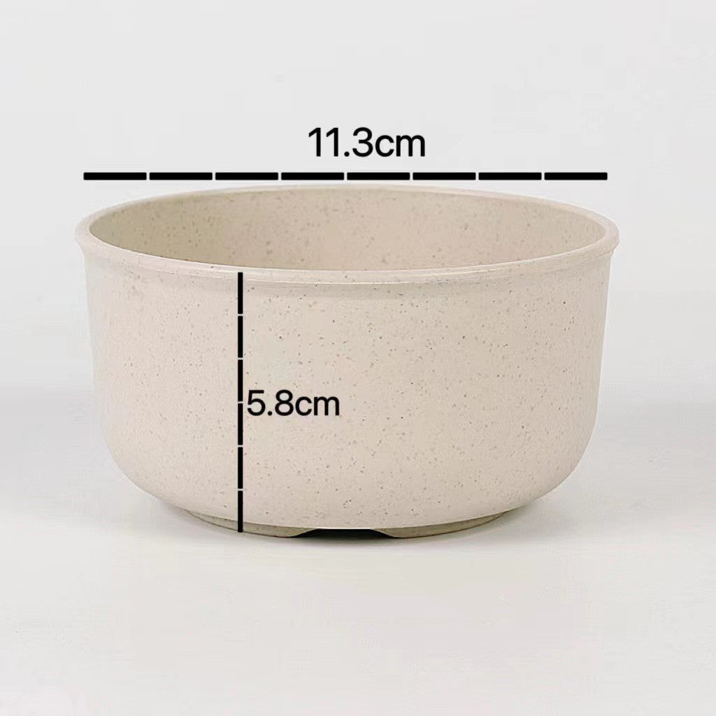 Anti scalding plastic bowl with wheat straw