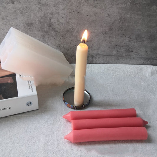 Mini Tapered Candle Long Pole Cylindrical Silicone Mold