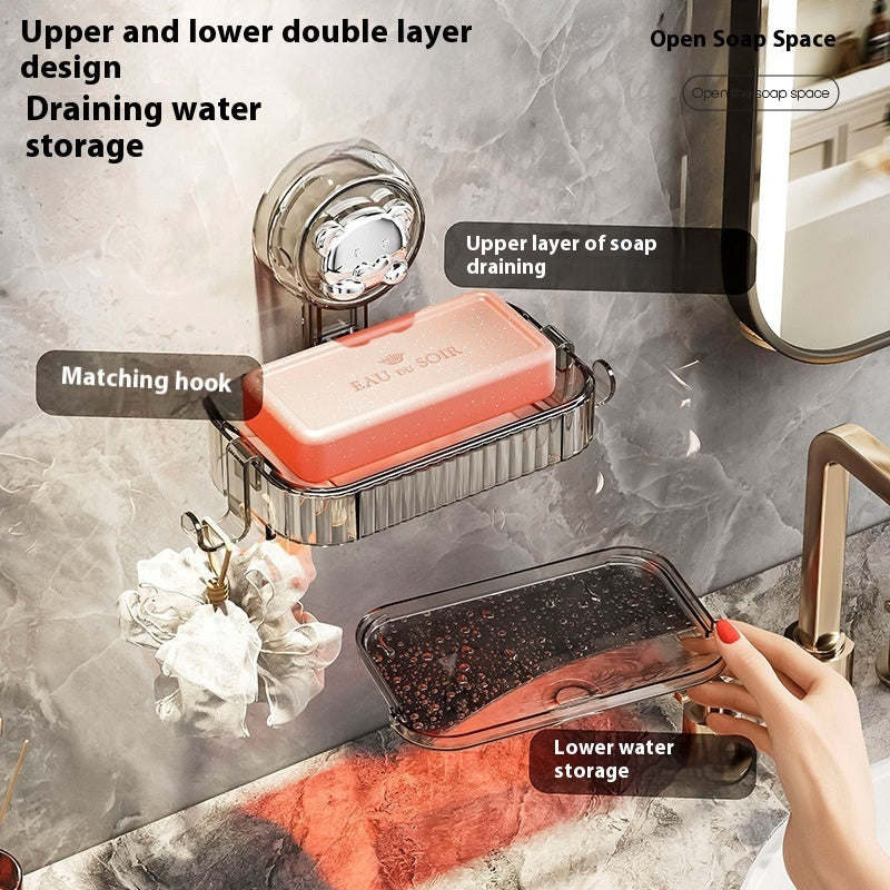 Sucker Soap Wall-mounted Washstand Storage Box